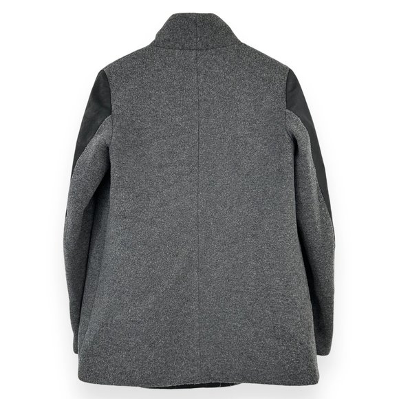Theory Gray and Black Pea Coat - Picture 3 of 10